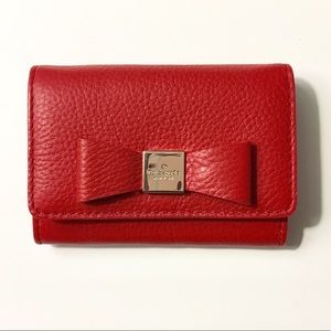 Kate Spade Red Wallet with Bow. New in Box